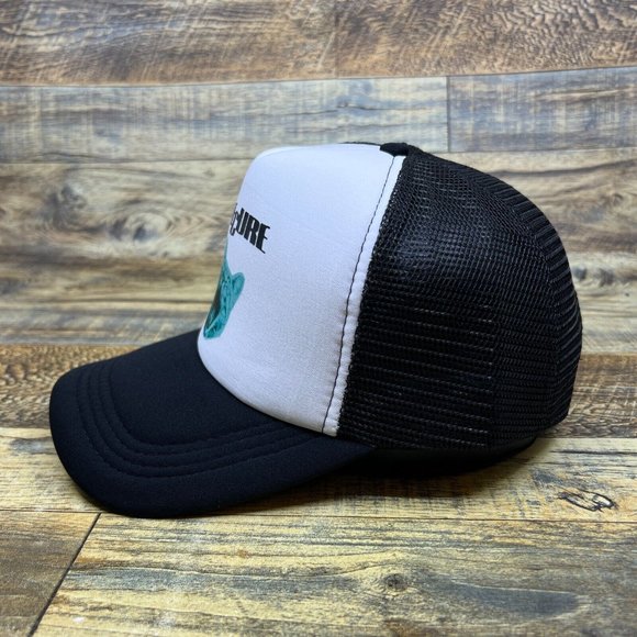 The Cure Mens Trucker Hat Black Snapback Alt Rock Punk 70s Bank Baseball Cap - Picture 4 of 8